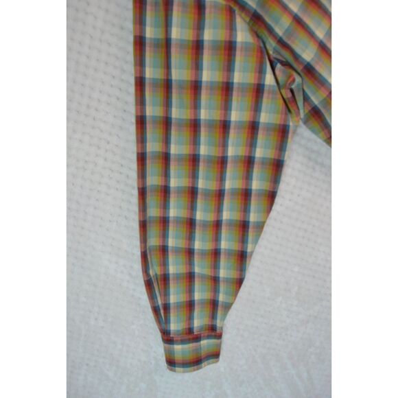 Pendleton Men's Large Green Plaid Long Sleeve Lightweight Button Down Shirt - Picture 11 of 12